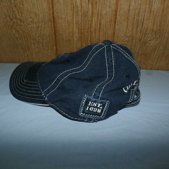 Authentic Cutty Sark Blended Scotch Whisky Men's Blue Denim Logo Baseball Hat - Picture 4 of 11